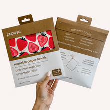 Load image into Gallery viewer, Strawberries Reusable Paper Towels