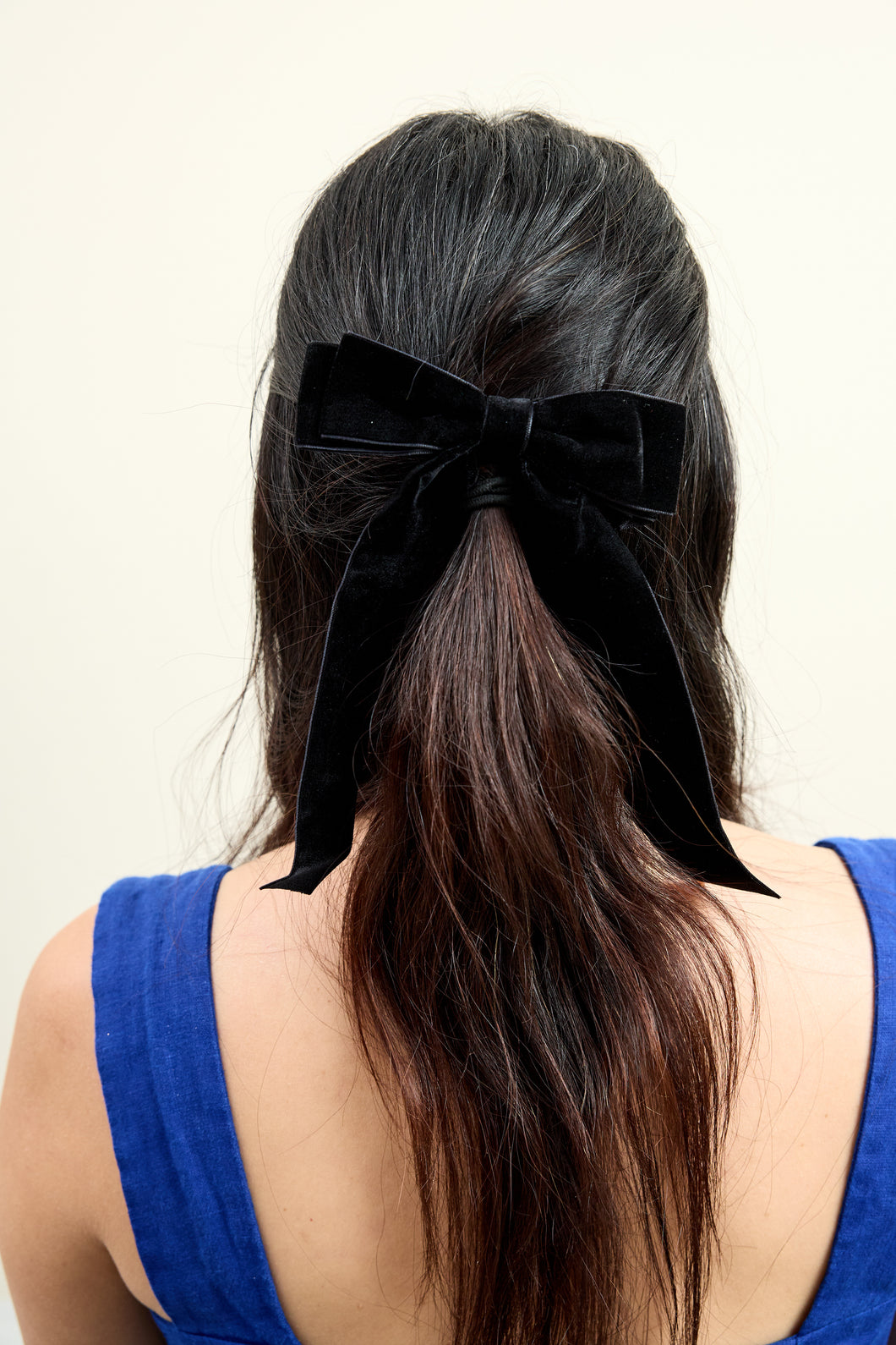 Black Velvet Bowtie Hairclip
