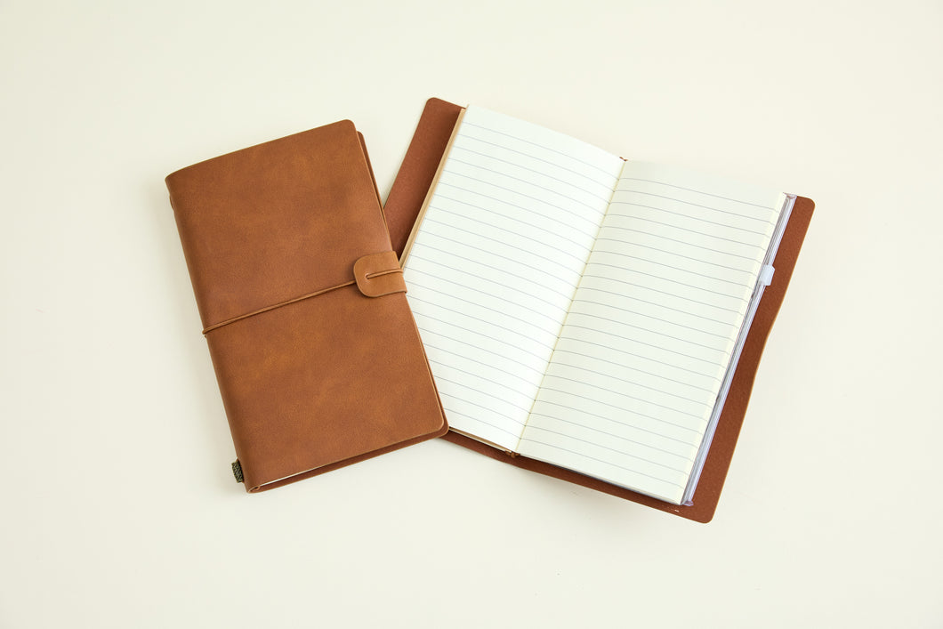 Voyager Nutmeg Journal - Vegan Leather