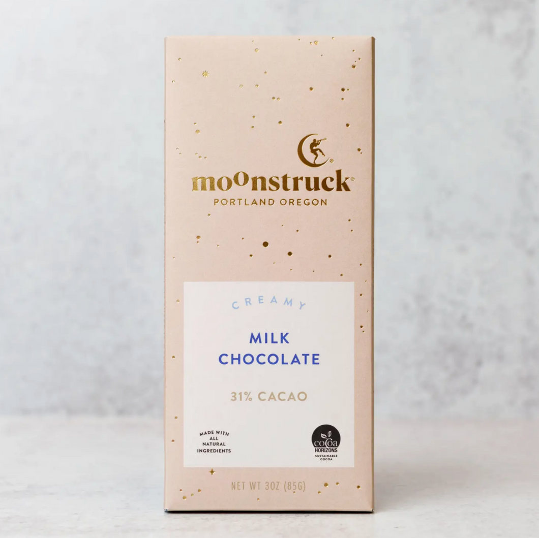 Creamy Milk Chocolate Bar - Moonstruck Chocolates