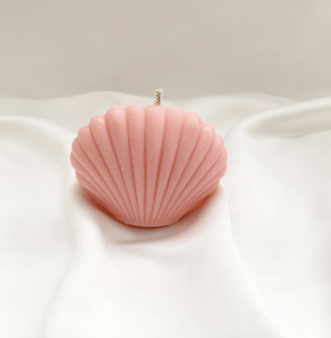 Seashell Candle in Pink - Belle Candle Supply