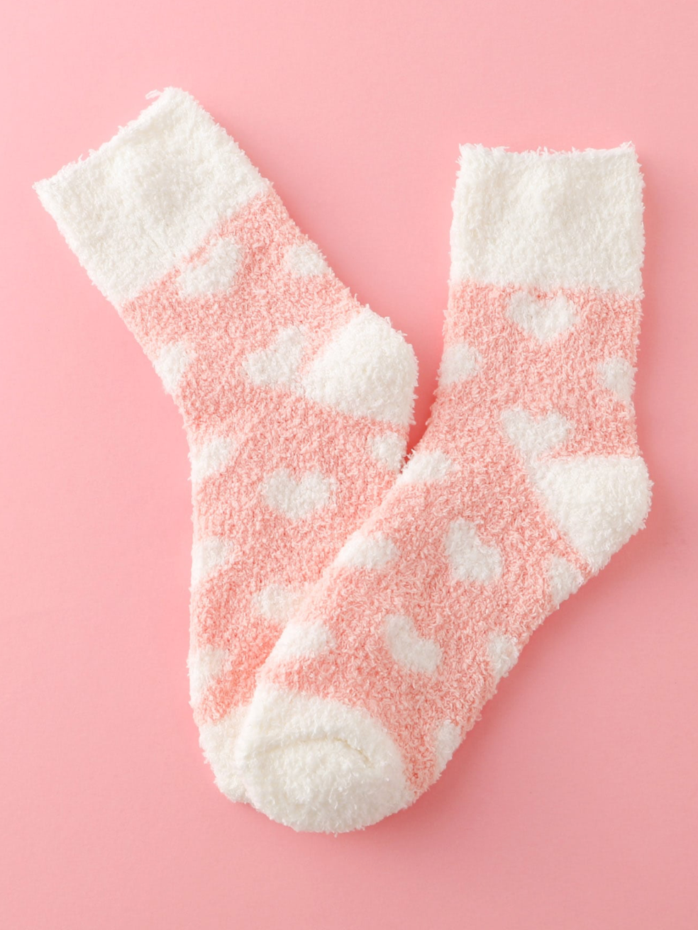 Fluffy Heart Socks