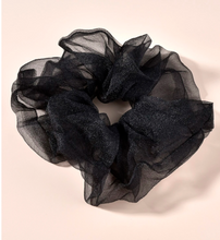 Load image into Gallery viewer, OVERSIZED TULLE SCRUNCHIE - BLACK
